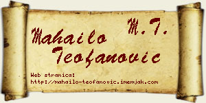 Mahailo Teofanović vizit kartica